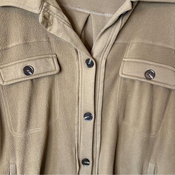 La Miel Camel Sunshine Oversized Fleece Shacket Jacket Size L - Picture 6 of 9